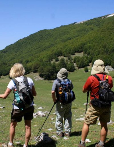 Un gruppo di escursionisti sul Pollino